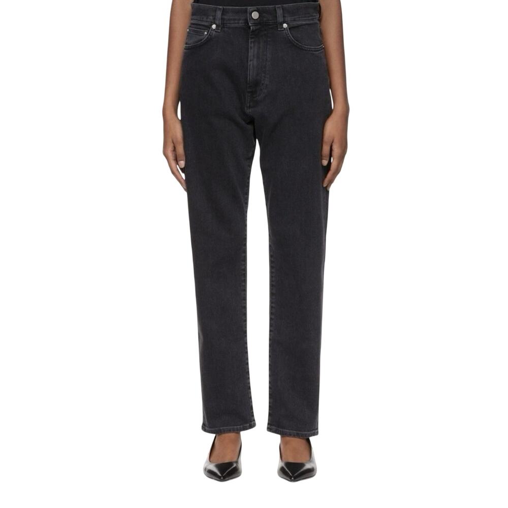 LouLou Studio Wular Black Straight Denim Jeans Size 31 Organic Cotton Italy